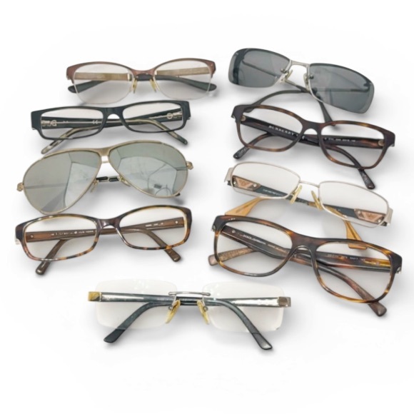 Lot of 9 authentic designer men & women prescription eyeglasses frames